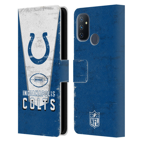 NFL Indianapolis Colts Logo Art Banner Leather Book Wallet Case Cover For OnePlus Nord N100