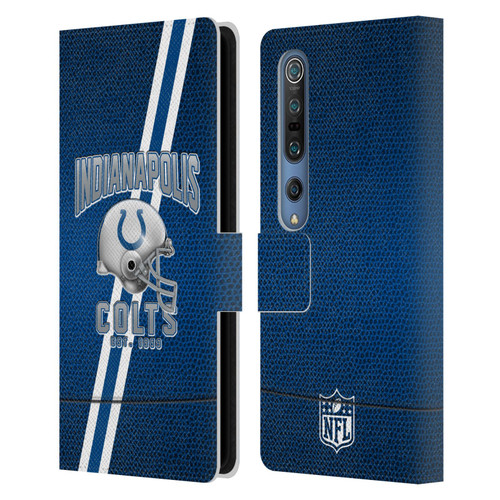 NFL Indianapolis Colts Logo Art Football Stripes Leather Book Wallet Case Cover For Xiaomi Mi 10 5G / Mi 10 Pro 5G