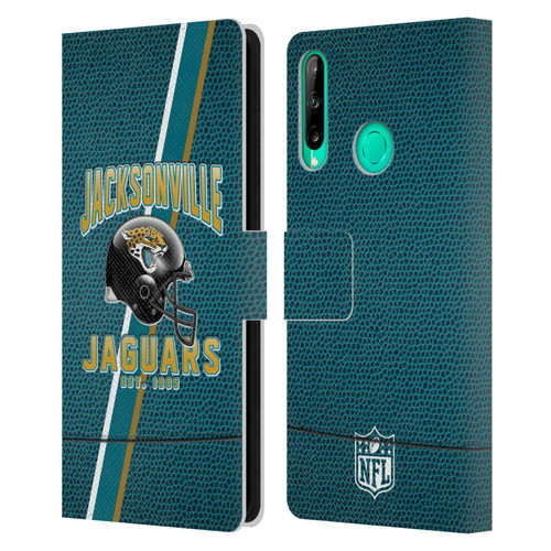 NFL Jacksonville Jaguars Logo Art Football Stripes Leather Book Wallet Case Cover For Huawei P40 lite E