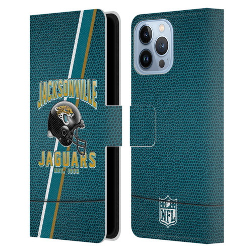NFL Jacksonville Jaguars Logo Art Football Stripes Leather Book Wallet Case Cover For Apple iPhone 13 Pro Max