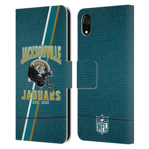 NFL Jacksonville Jaguars Logo Art Football Stripes Leather Book Wallet Case Cover For Apple iPhone XR