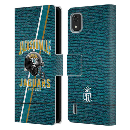 NFL Jacksonville Jaguars Logo Art Football Stripes Leather Book Wallet Case Cover For Nokia C2 2nd Edition