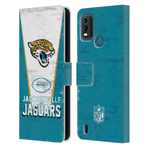 NFL Jacksonville Jaguars Logo Art Banner Leather Book Wallet Case Cover For Nokia G11 Plus