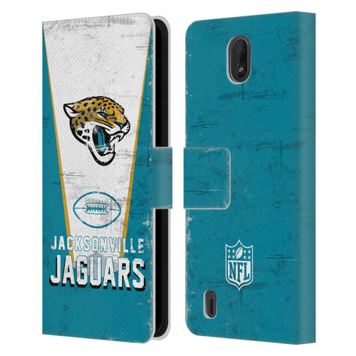 NFL Jacksonville Jaguars Logo Art Banner Leather Book Wallet Case Cover For Nokia C01 Plus/C1 2nd Edition