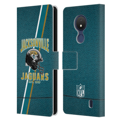 NFL Jacksonville Jaguars Logo Art Football Stripes Leather Book Wallet Case Cover For Nokia C21