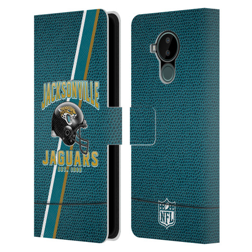 NFL Jacksonville Jaguars Logo Art Football Stripes Leather Book Wallet Case Cover For Nokia C30