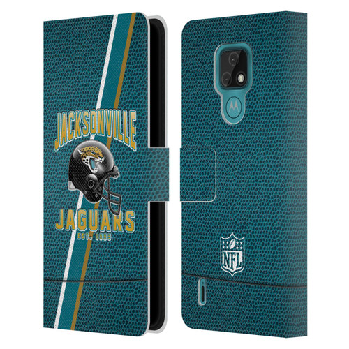 NFL Jacksonville Jaguars Logo Art Football Stripes Leather Book Wallet Case Cover For Motorola Moto E7