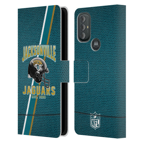 NFL Jacksonville Jaguars Logo Art Football Stripes Leather Book Wallet Case Cover For Motorola Moto G10 / Moto G20 / Moto G30