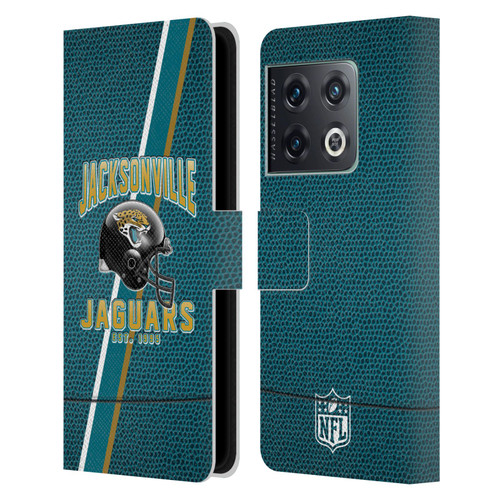 NFL Jacksonville Jaguars Logo Art Football Stripes Leather Book Wallet Case Cover For OnePlus 10 Pro