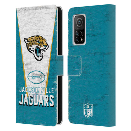 NFL Jacksonville Jaguars Logo Art Banner Leather Book Wallet Case Cover For Xiaomi Mi 10T 5G