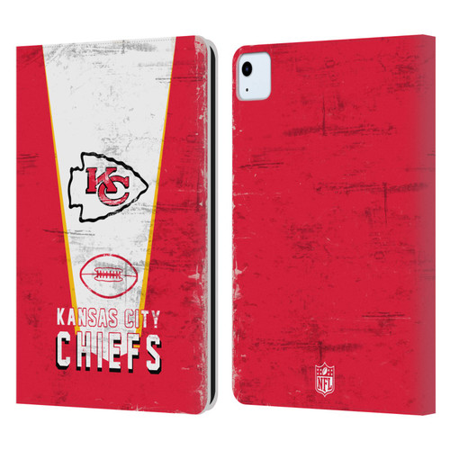 NFL Kansas City Chiefs Logo Art Banner Leather Book Wallet Case Cover For Apple iPad Air 2020 / 2022