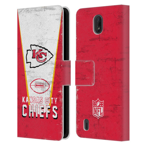 NFL Kansas City Chiefs Logo Art Banner Leather Book Wallet Case Cover For Nokia C01 Plus/C1 2nd Edition