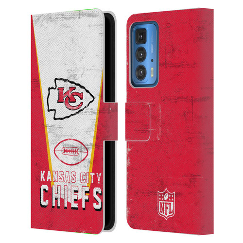NFL Kansas City Chiefs Logo Art Banner Leather Book Wallet Case Cover For Motorola Edge (2022)