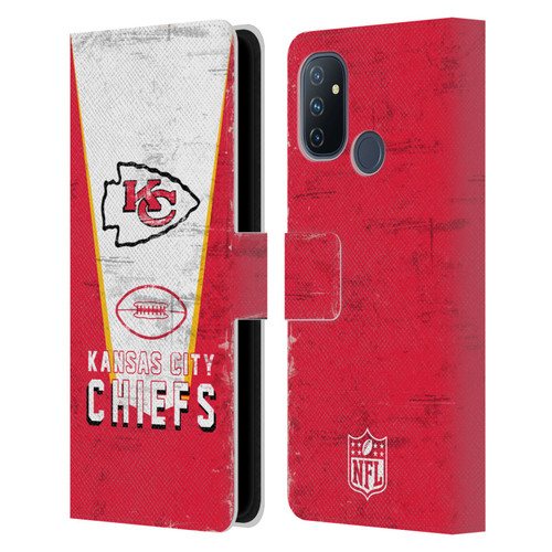 NFL Kansas City Chiefs Logo Art Banner Leather Book Wallet Case Cover For OnePlus Nord N100