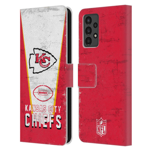 NFL Kansas City Chiefs Logo Art Banner Leather Book Wallet Case Cover For Samsung Galaxy A13 (2022)