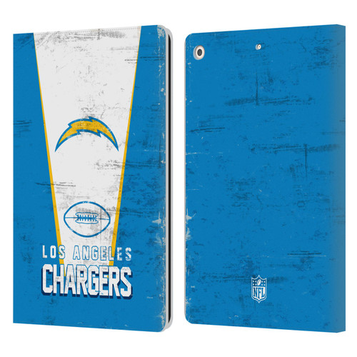 NFL Los Angeles Chargers Logo Art Banner Leather Book Wallet Case Cover For Apple iPad 10.2 2019/2020/2021