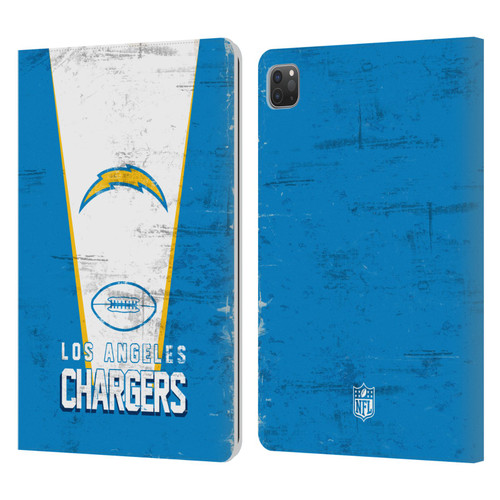 NFL Los Angeles Chargers Logo Art Banner Leather Book Wallet Case Cover For Apple iPad Pro 11 2020 / 2021 / 2022