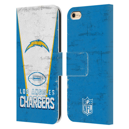 NFL Los Angeles Chargers Logo Art Banner Leather Book Wallet Case Cover For Apple iPhone 6 / iPhone 6s