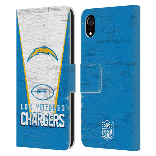 NFL Los Angeles Chargers Logo Art Banner Leather Book Wallet Case Cover For Apple iPhone XR