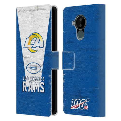 NFL Los Angeles Rams Logo Art Banner 100th Leather Book Wallet Case Cover For Nokia C30