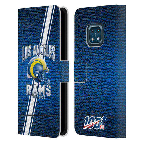 NFL Los Angeles Rams Logo Art Football Stripes 100th Leather Book Wallet Case Cover For Nokia XR20