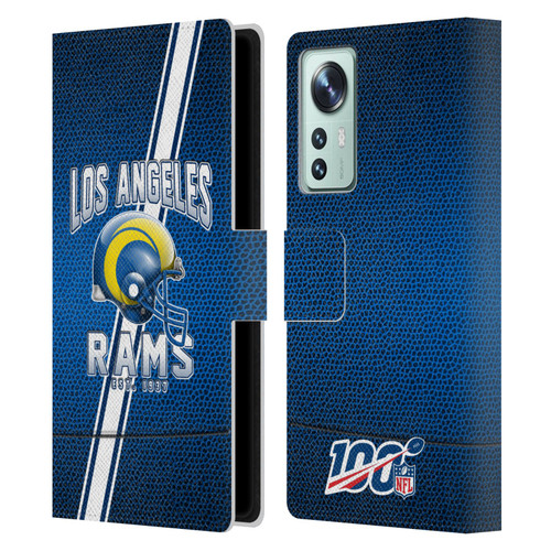 NFL Los Angeles Rams Logo Art Football Stripes 100th Leather Book Wallet Case Cover For Xiaomi 12