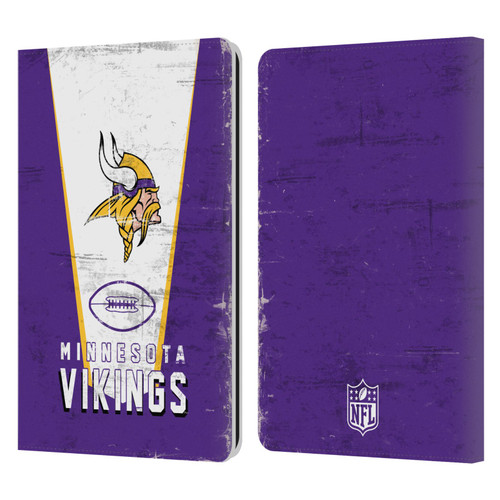 NFL Minnesota Vikings Logo Art Banner Leather Book Wallet Case Cover For Amazon Kindle Paperwhite 1 / 2 / 3