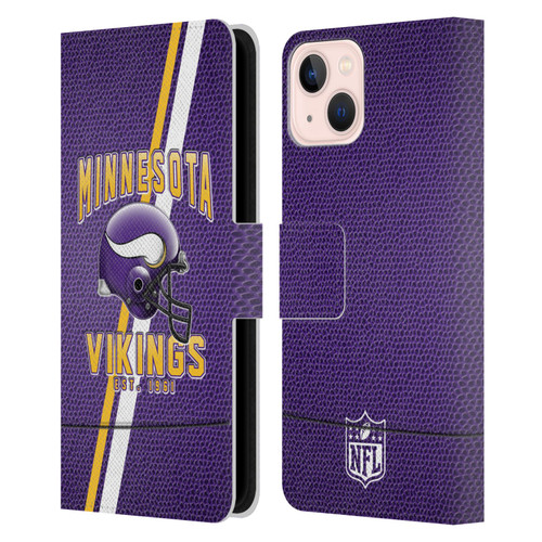 NFL Minnesota Vikings Logo Art Football Stripes Leather Book Wallet Case Cover For Apple iPhone 13 NFL Minnesota Vikings Logo Art Football Stripes Leather Book Wallet Case Cover For Apple iPhone 13