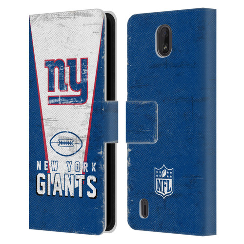 NFL New York Giants Logo Art Banner Leather Book Wallet Case Cover For Nokia C01 Plus/C1 2nd Edition