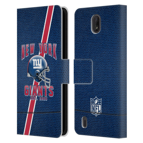 NFL New York Giants Logo Art Football Stripes Leather Book Wallet Case Cover For Nokia C01 Plus/C1 2nd Edition