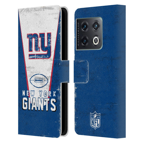 NFL New York Giants Logo Art Banner Leather Book Wallet Case Cover For OnePlus 10 Pro