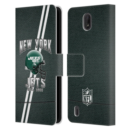 NFL New York Jets Logo Art Football Stripes Leather Book Wallet Case Cover For Nokia C01 Plus/C1 2nd Edition
