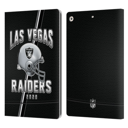 NFL Las Vegas Raiders Logo Art Football Stripes 100th Leather Book Wallet Case Cover For Apple iPad 10.2 2019/2020/2021