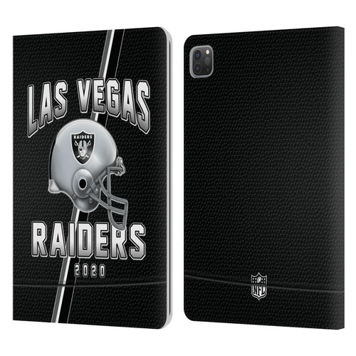 NFL Las Vegas Raiders Logo Art Football Stripes 100th Leather Book Wallet Case Cover For Apple iPad Pro 11 2020 / 2021 / 2022