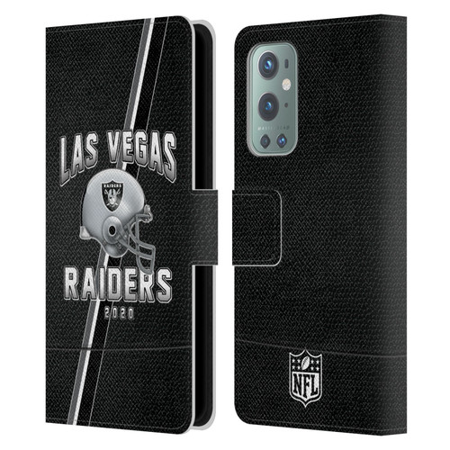 NFL Las Vegas Raiders Logo Art Football Stripes 100th Leather Book Wallet Case Cover For OnePlus 9