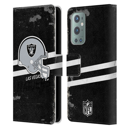 NFL Las Vegas Raiders Logo Art Helmet Distressed Look 100th Leather Book Wallet Case Cover For OnePlus 9 NFL Las Vegas Raiders Logo Art Helmet Distressed Look 100th Leather Book Wallet Case Cover For OnePlus 9