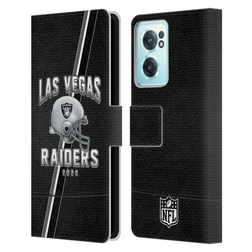 NFL Las Vegas Raiders Logo Art Football Stripes 100th Leather Book Wallet Case Cover For OnePlus Nord CE 2 5G
