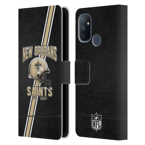 NFL New Orleans Saints Logo Art Football Stripes Leather Book Wallet Case Cover For OnePlus Nord N100