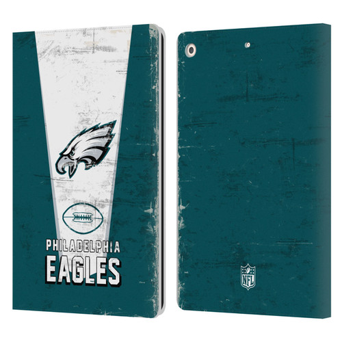 NFL Philadelphia Eagles Logo Art Banner Leather Book Wallet Case Cover For Apple iPad 10.2 2019/2020/2021