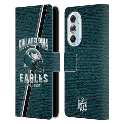 NFL Philadelphia Eagles Logo Art Football Stripes Leather Book Wallet Case Cover For Motorola Edge X30