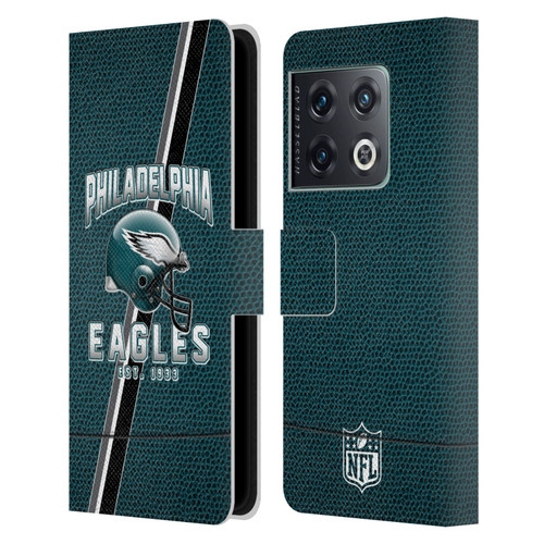NFL Philadelphia Eagles Logo Art Football Stripes Leather Book Wallet Case Cover For OnePlus 10 Pro