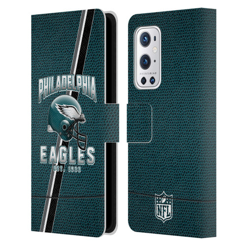 NFL Philadelphia Eagles Logo Art Football Stripes Leather Book Wallet Case Cover For OnePlus 9 Pro