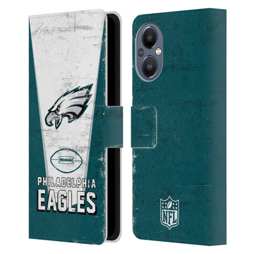 NFL Philadelphia Eagles Logo Art Banner Leather Book Wallet Case Cover For OnePlus Nord N20 5G