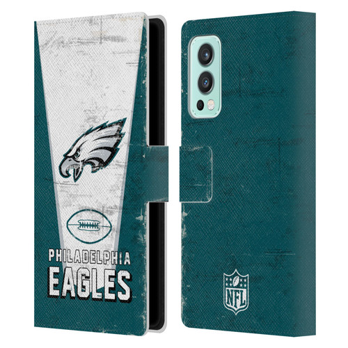 NFL Philadelphia Eagles Logo Art Banner Leather Book Wallet Case Cover For OnePlus Nord 2 5G