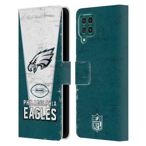 NFL Philadelphia Eagles Logo Art Banner Leather Book Wallet Case Cover For Samsung Galaxy F62 (2021)