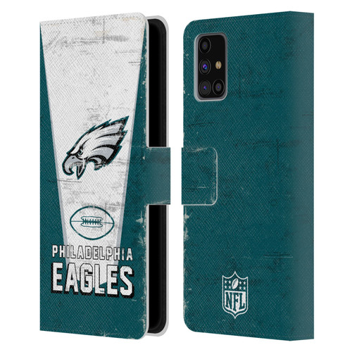 NFL Philadelphia Eagles Logo Art Banner Leather Book Wallet Case Cover For Samsung Galaxy M31s (2020)