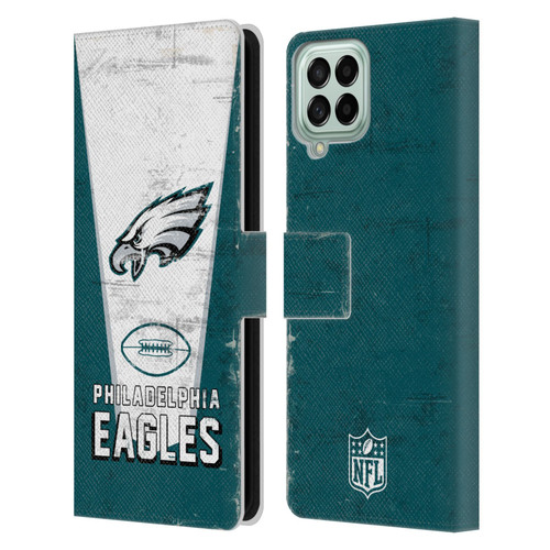 NFL Philadelphia Eagles Logo Art Banner Leather Book Wallet Case Cover For Samsung Galaxy M33 (2022)