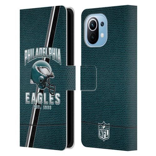 NFL Philadelphia Eagles Logo Art Football Stripes Leather Book Wallet Case Cover For Xiaomi Mi 11