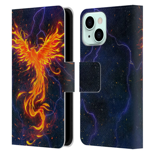 Christos Karapanos Phoenix 3 Rage Leather Book Wallet Case Cover For Apple iPhone 13 Mini