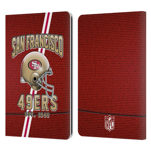 NFL San Francisco 49ers Logo Art Football Stripes Leather Book Wallet Case Cover For Amazon Kindle Paperwhite 1 / 2 / 3
